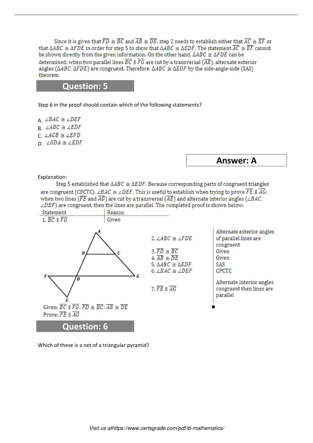 question 5