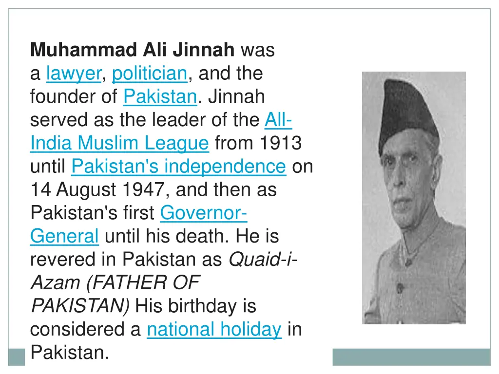 muhammad ali jinnah was a lawyer politician