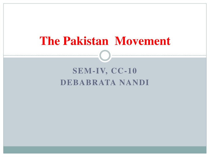 the pakistan movement