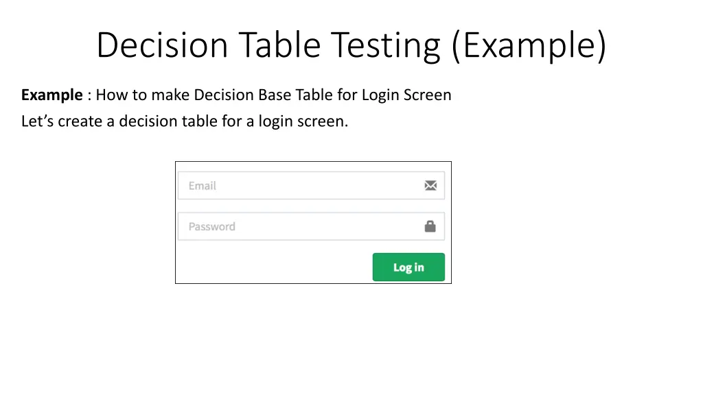 decision table testing example 1