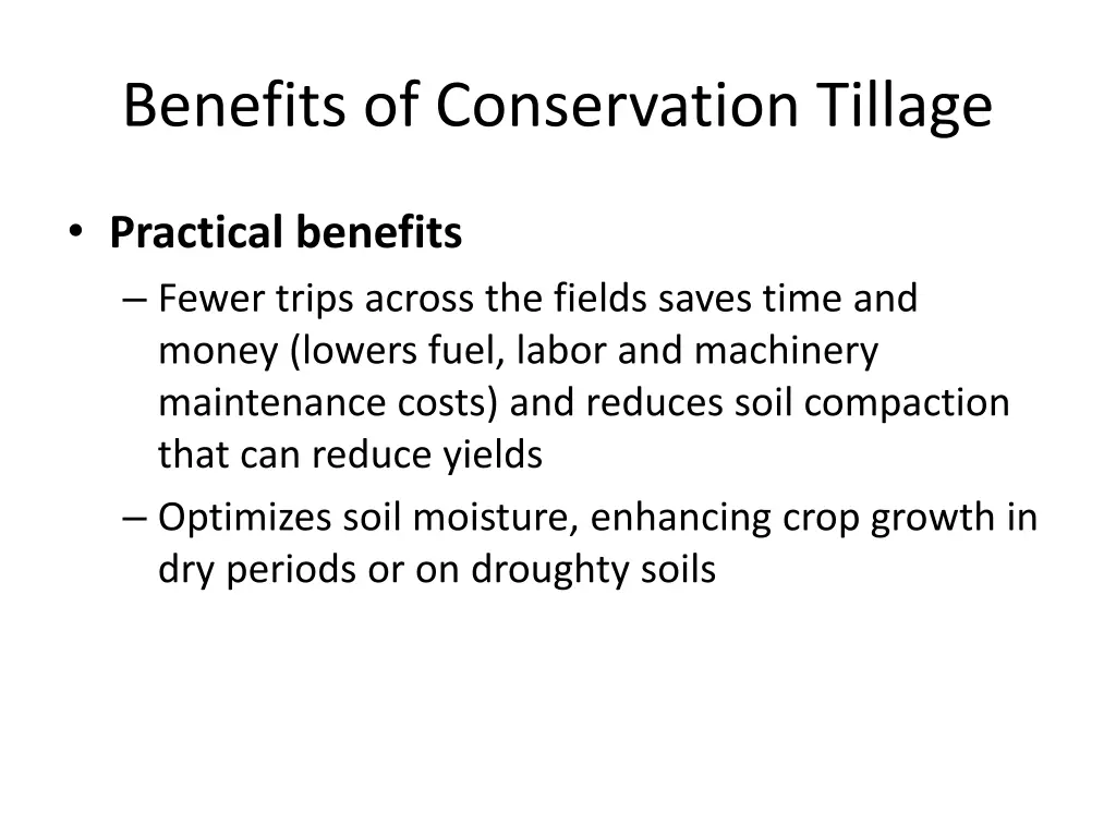 benefits of conservation tillage 1