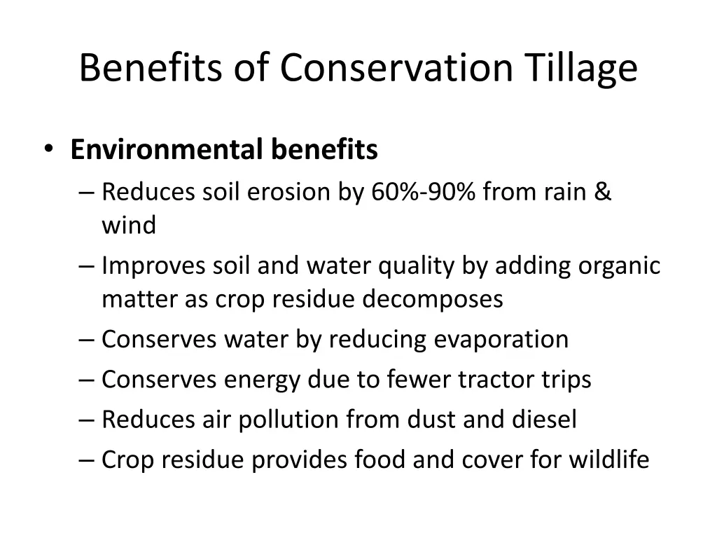 benefits of conservation tillage