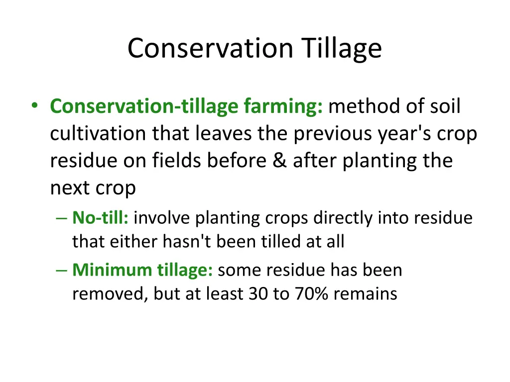 conservation tillage