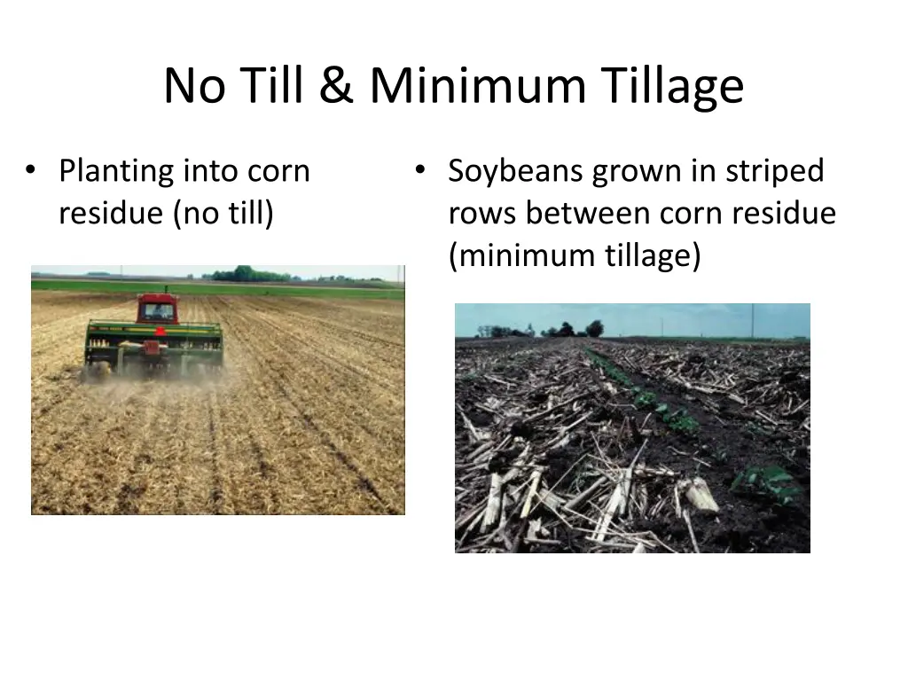 no till minimum tillage