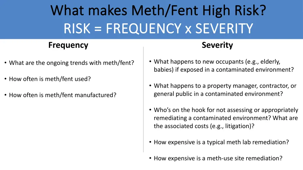 what makes meth fent high risk what makes meth