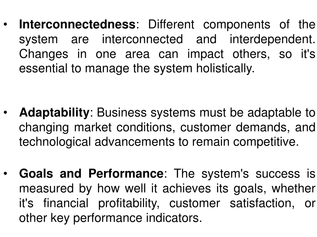 interconnectedness different components