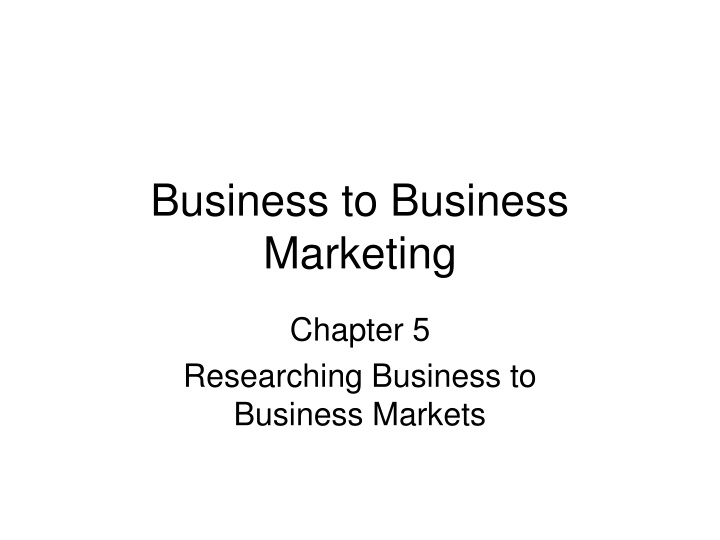 business to business marketing