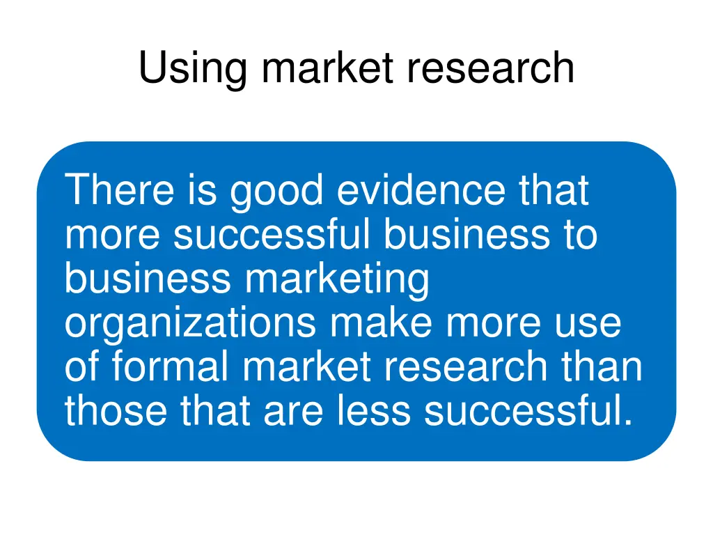 using market research