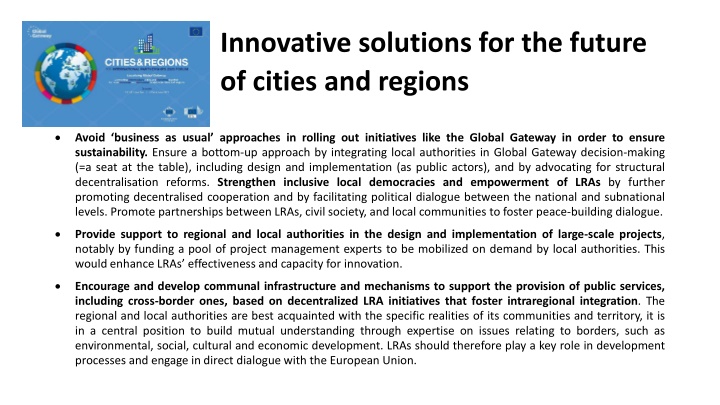 innovative solutions for the future of cities