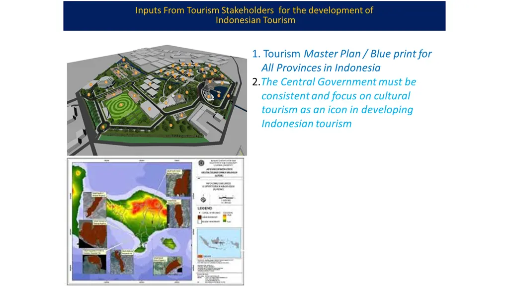 inputs from tourism stakeholders