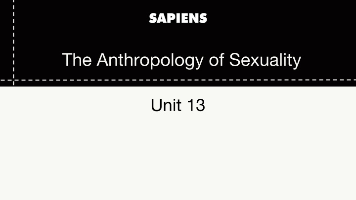 the anthropology of sexuality