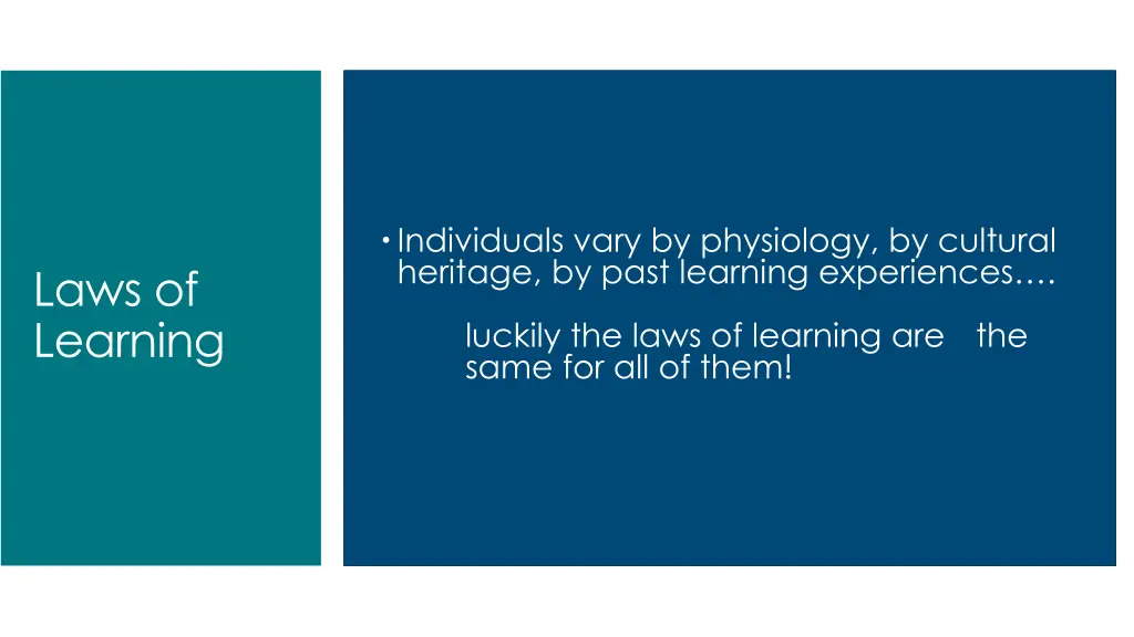 individuals vary by physiology by cultural