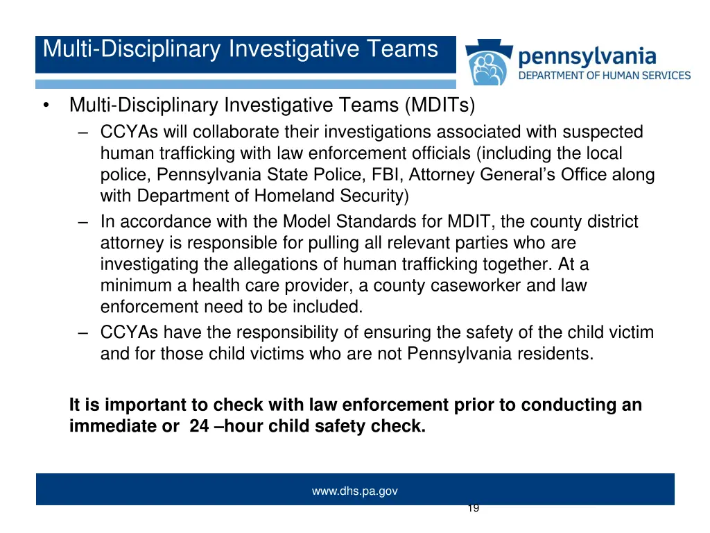 multi disciplinary investigative teams