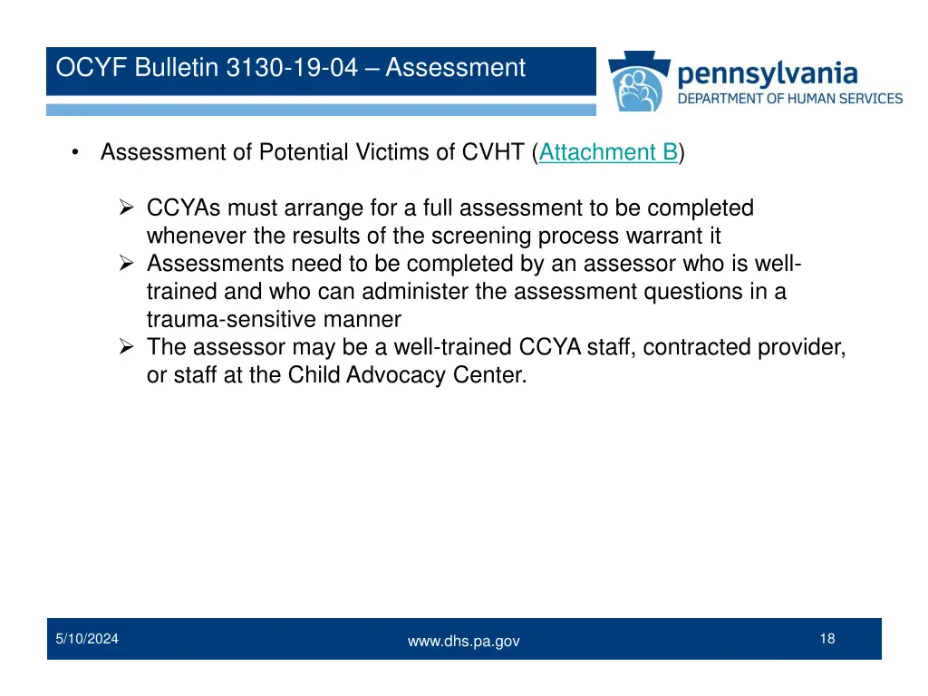 ocyf bulletin 3130 19 04 assessment