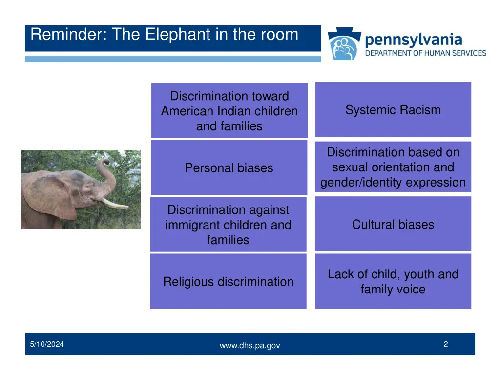 reminder the elephant in the room