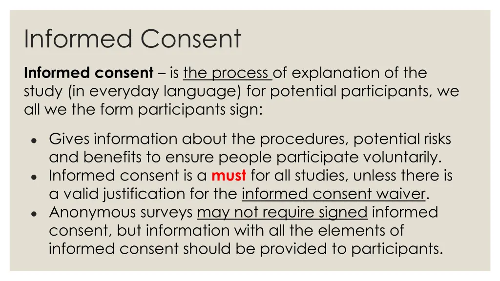 informed consent