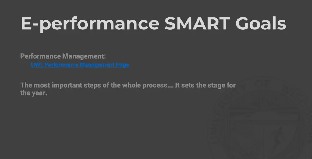 e performance smart goals