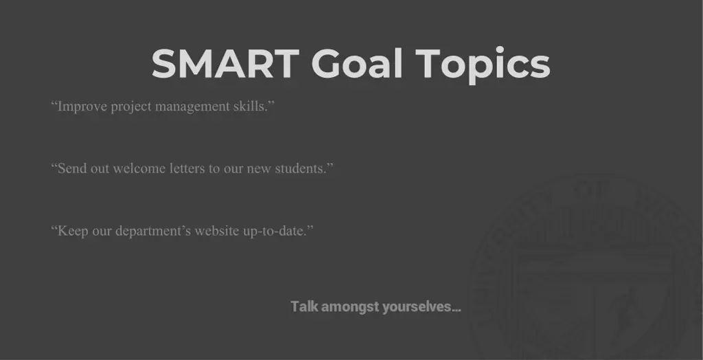 smart goal topics