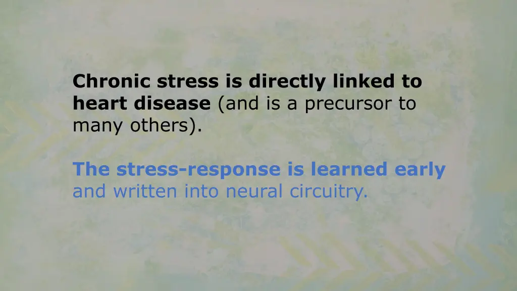 chronic stress is directly linked to heart