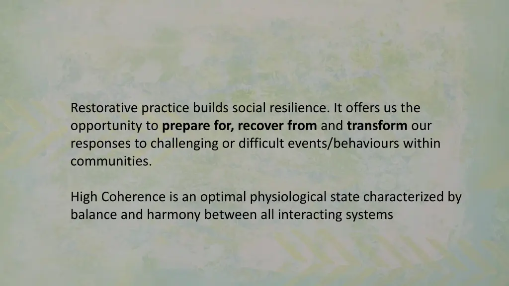 restorative practice builds social resilience