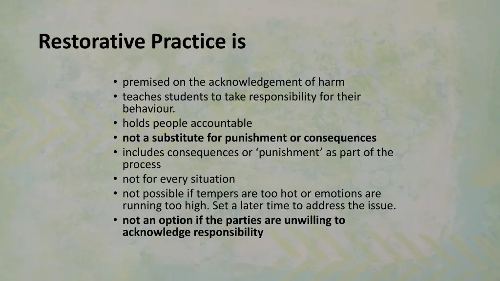 restorative practice is