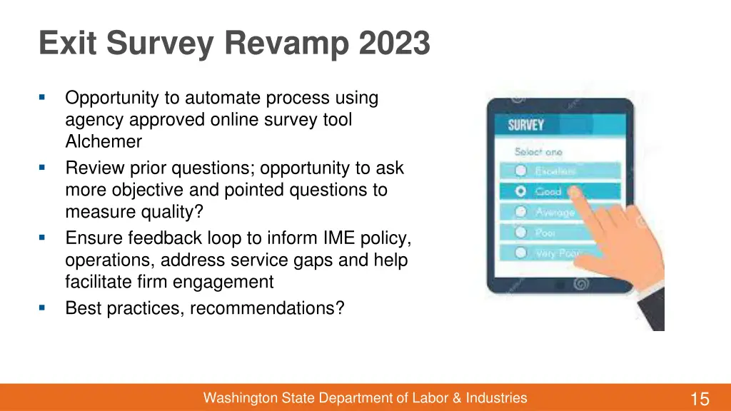 exit survey revamp 2023