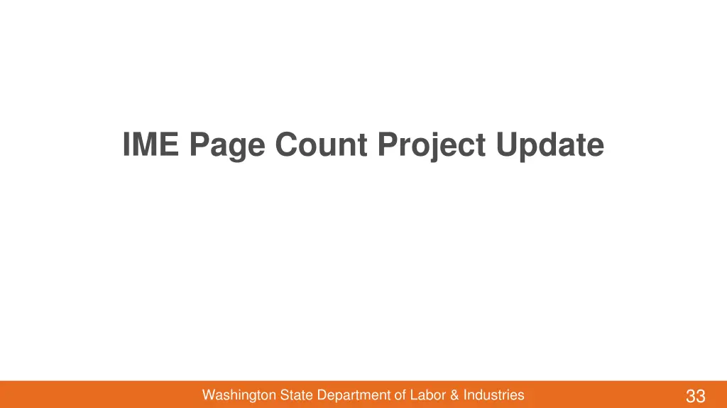 ime page count project update