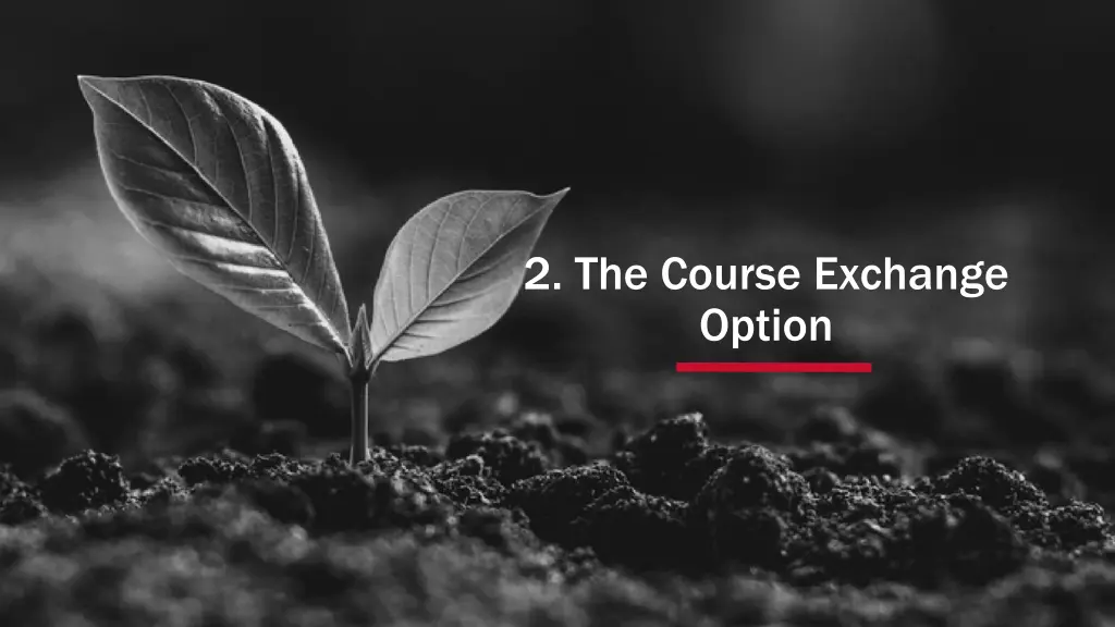 2 the course exchange option