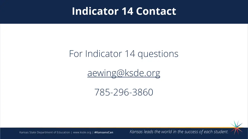 indicator 14 contact