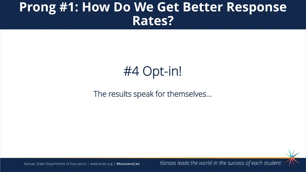 prong 1 how do we get better response rates 1