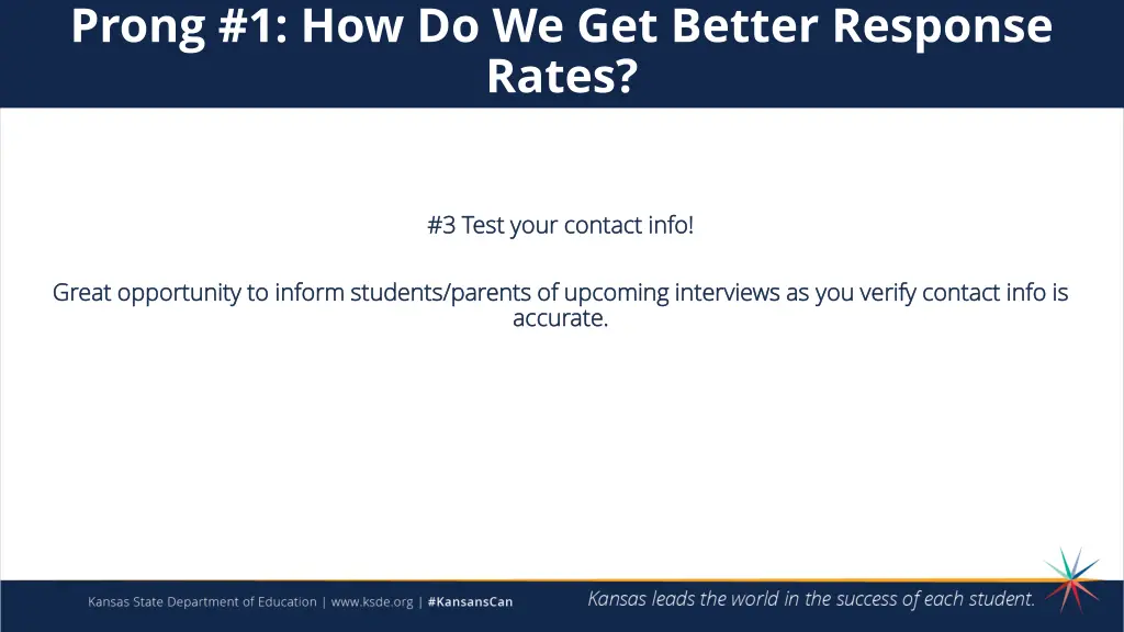 prong 1 how do we get better response rates