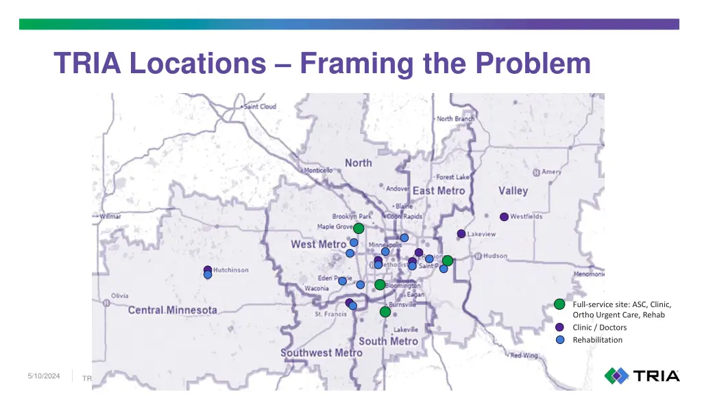 tria locations framing the problem