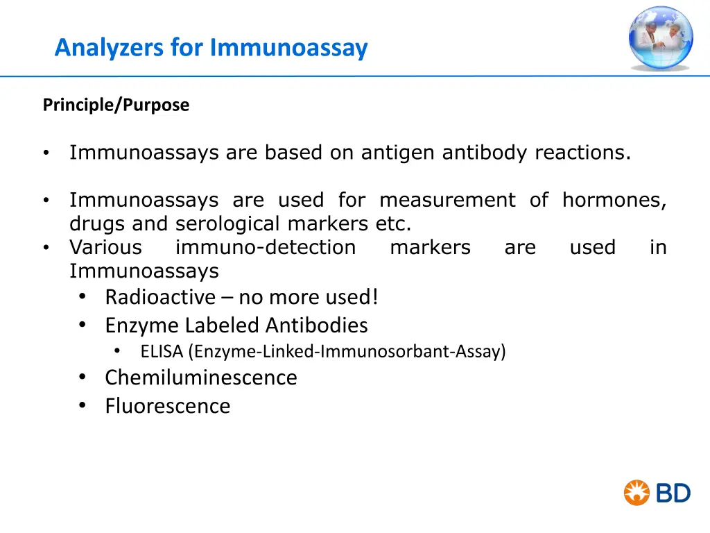 analyzers for immunoassay