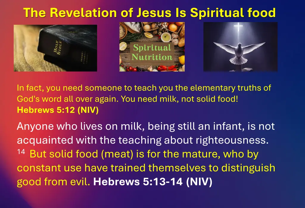 the revelation of jesus is spiritual food