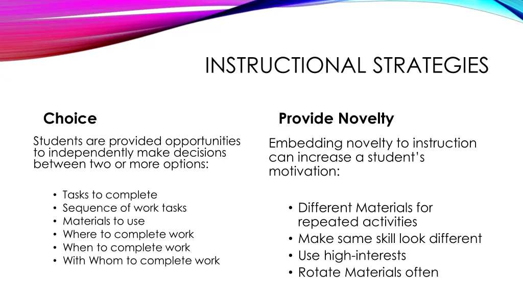 instructional strategies