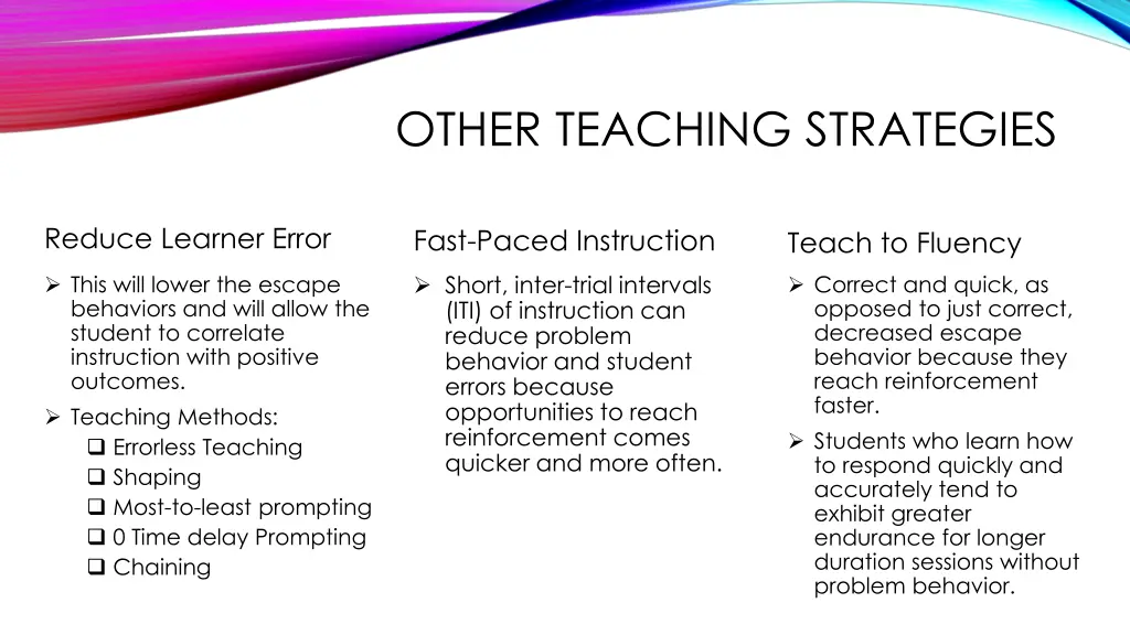 other teaching strategies
