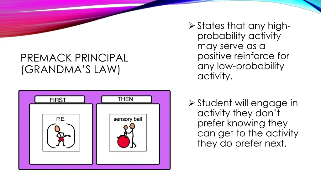 states that any high probability activity