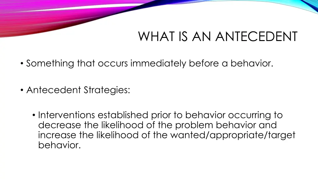 what is an antecedent