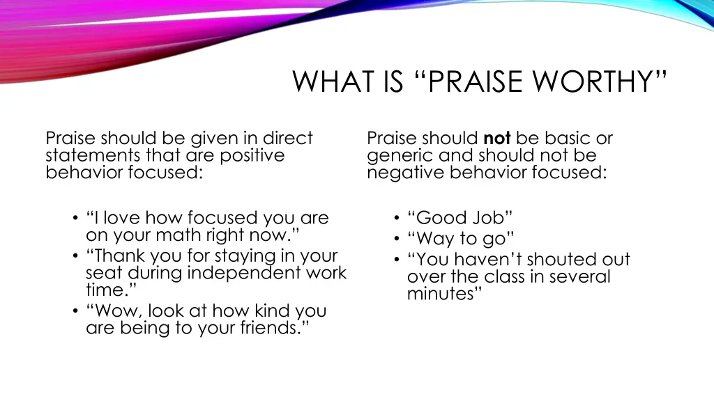 what is praise worthy