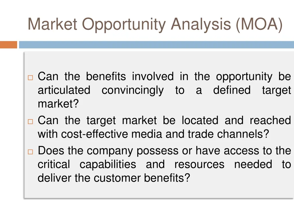 market opportunity analysis moa