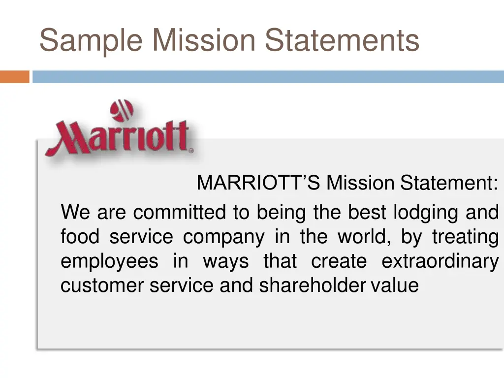 sample mission statements