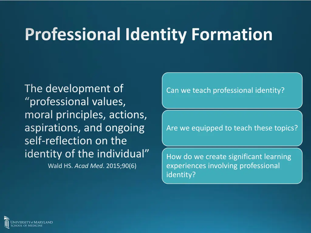 professional identity formation