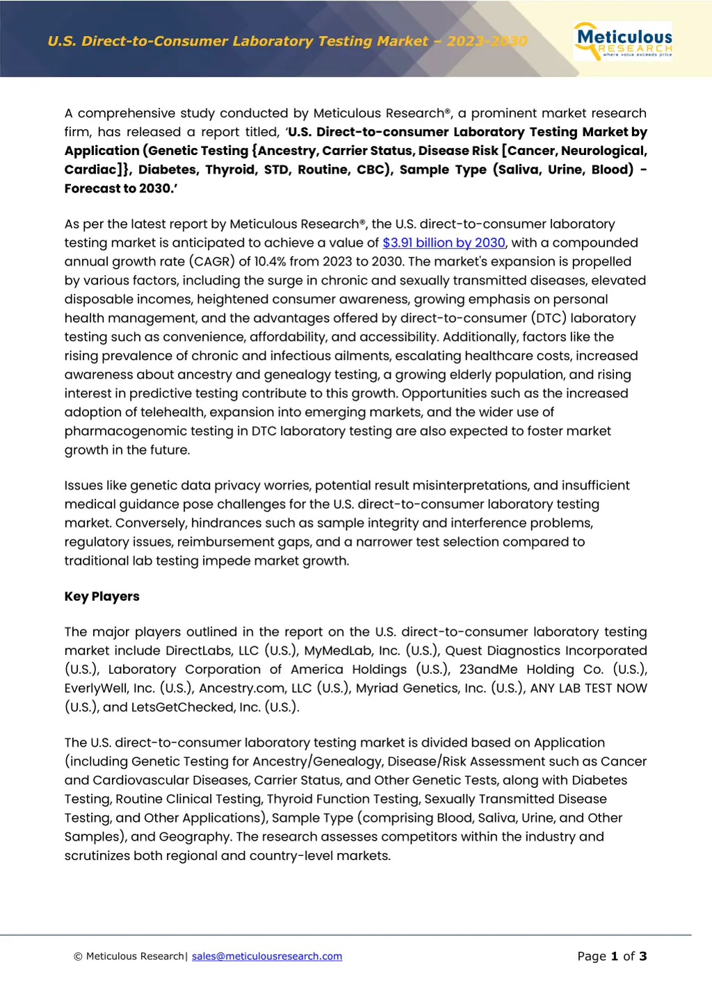 u s direct to consumer laboratory testing market 1