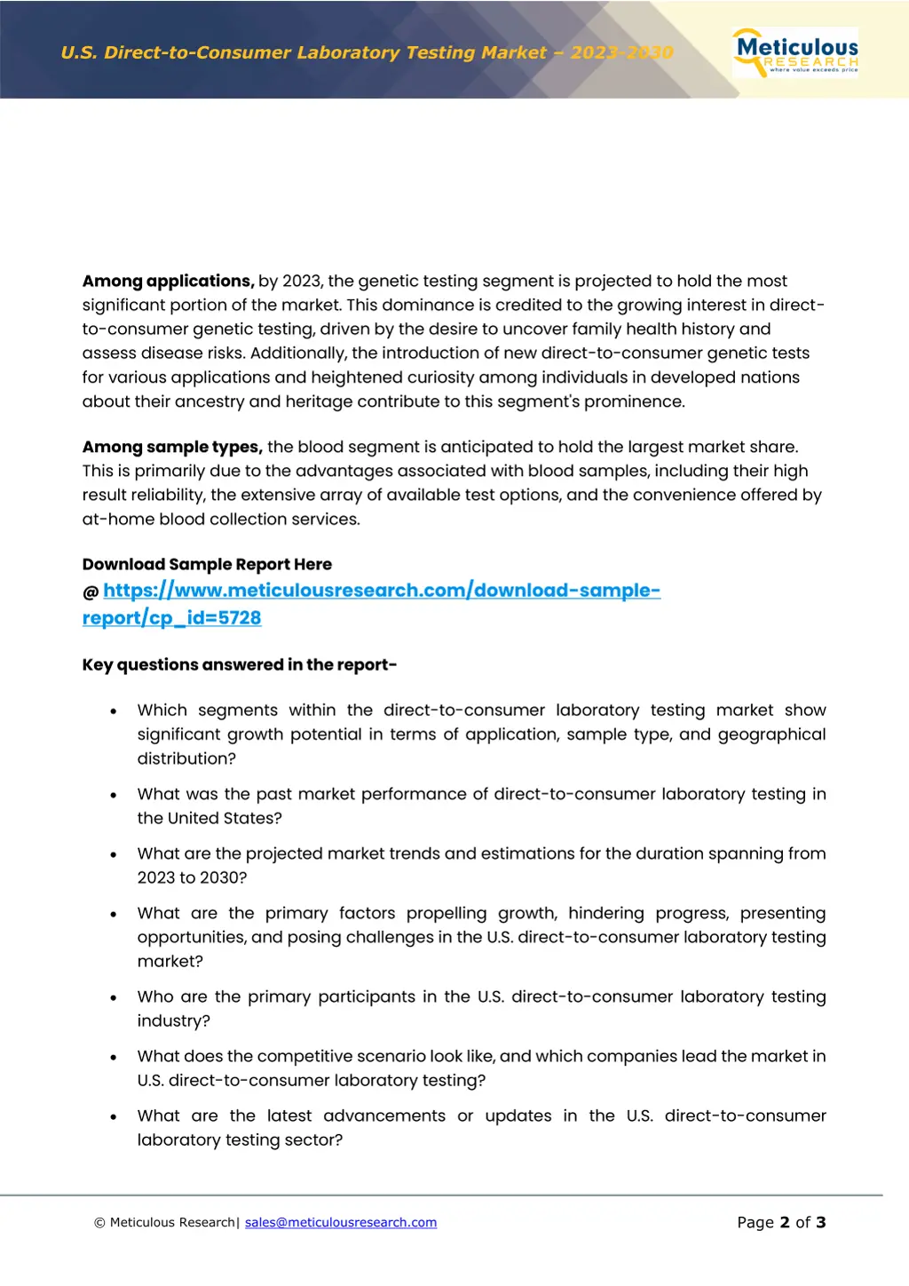 u s direct to consumer laboratory testing market 2