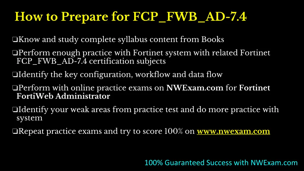 how to prepare for fcp fwb ad 7 4