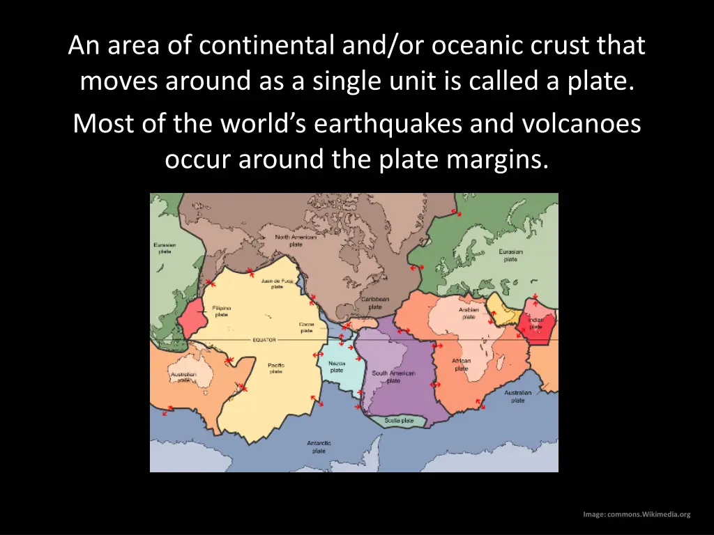 an area of continental and or oceanic crust that