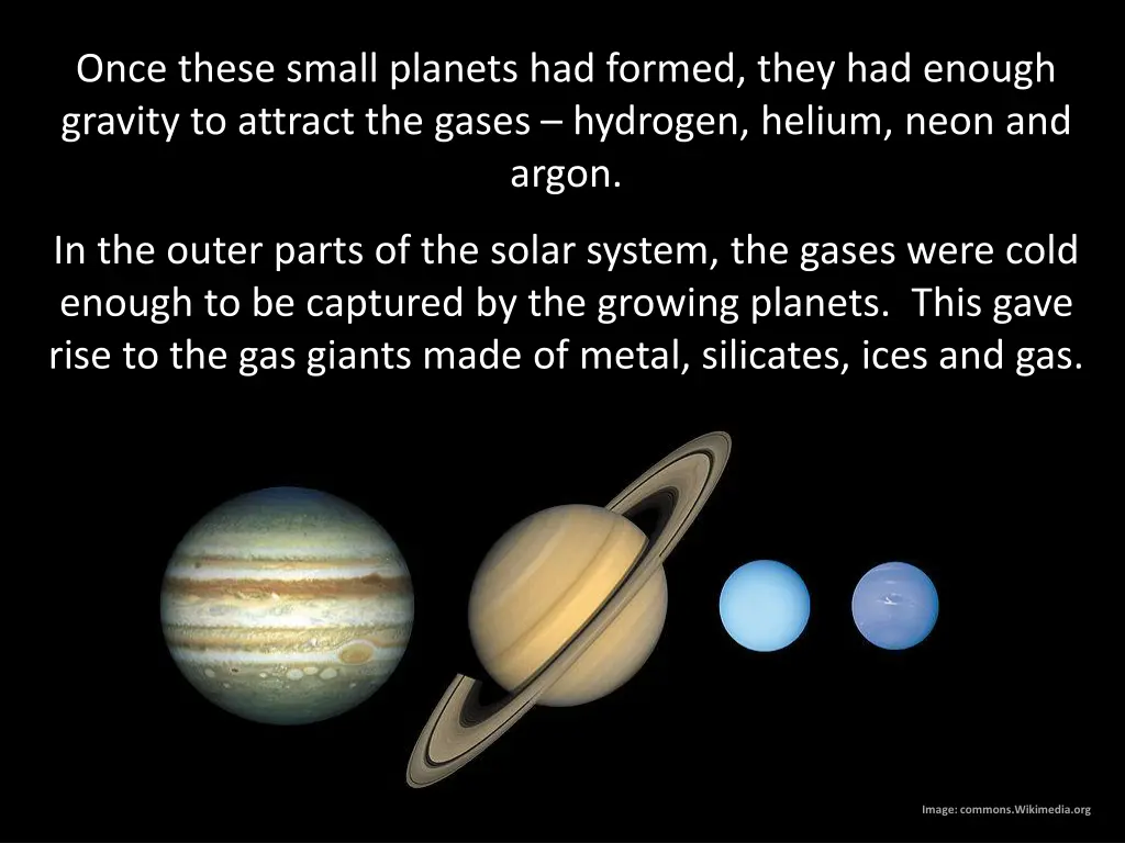 once these small planets had formed they