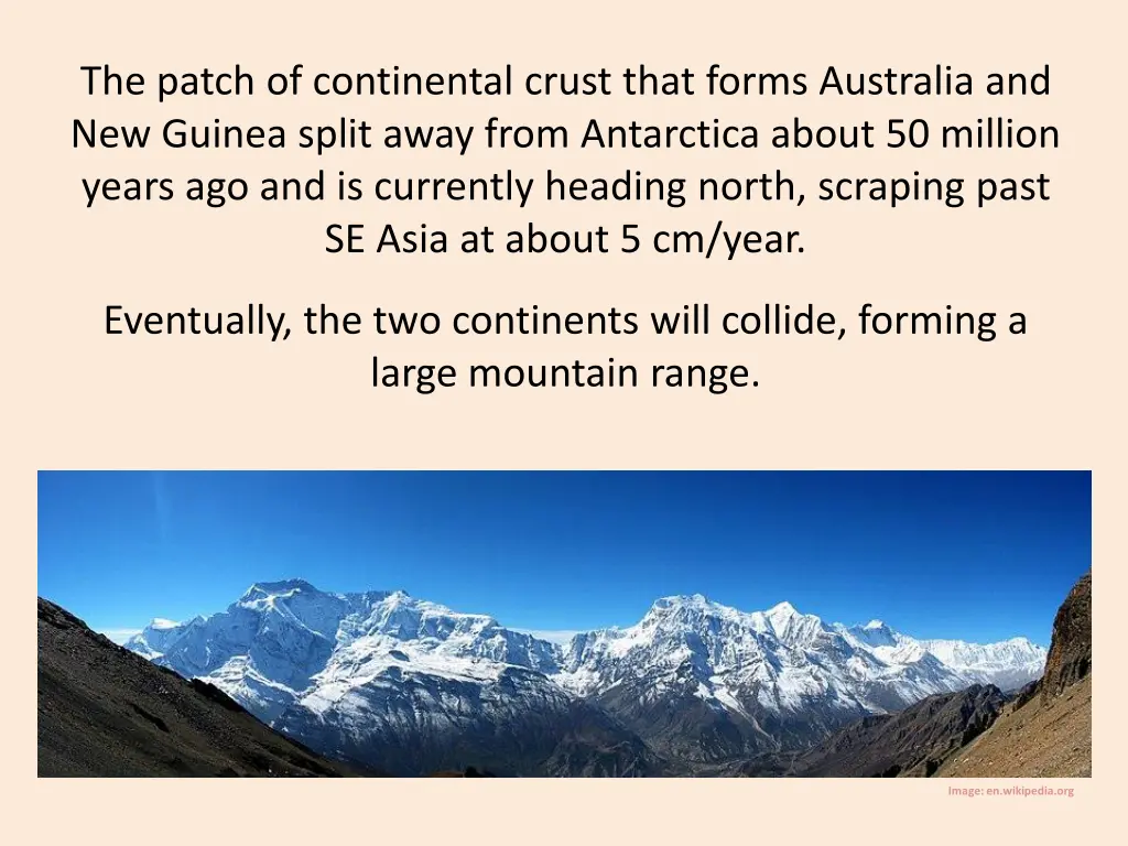 the patch of continental crust that forms