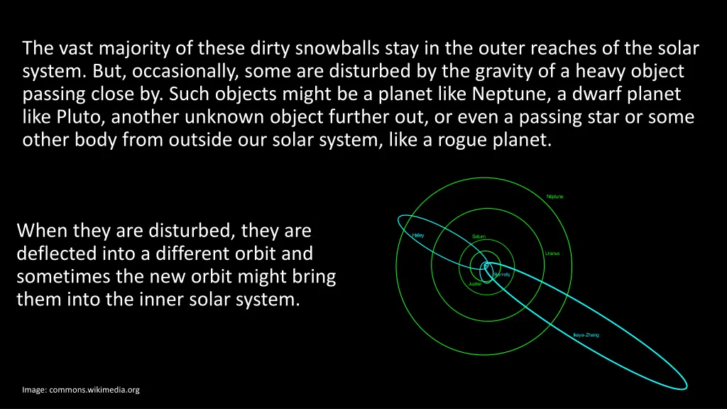 the vast majority of these dirty snowballs stay