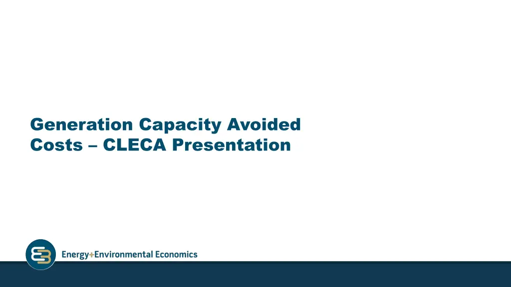 generation capacity avoided costs cleca